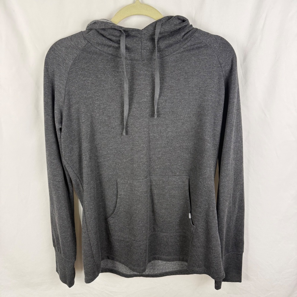 Free Fly Women's Dark Gray Bamboo Lightweight Hoodie Layer Minimalist Large
